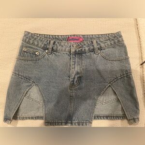 Edikted Denim Mini Skirt